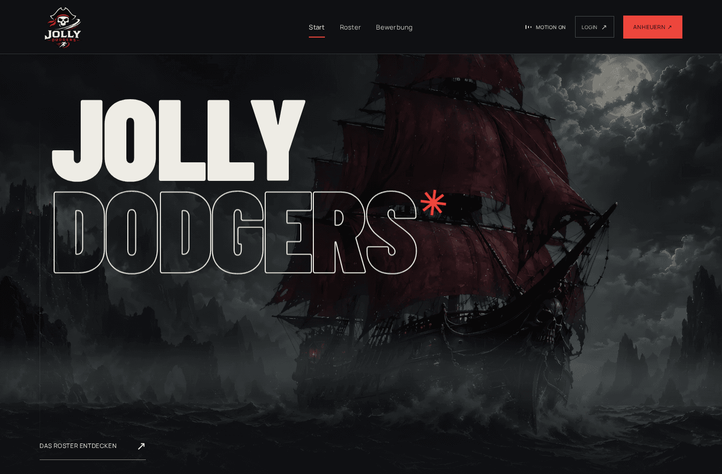 The colorful Jolly Dodgers guild homepage, with the raid progress roster and recruitment section.